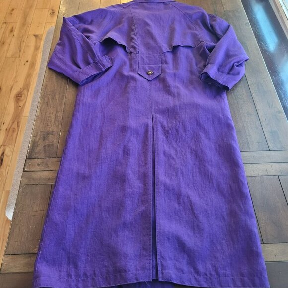 The Water's Edge Vintage Purple Trench Coat size 8 - Picture 2 of 10